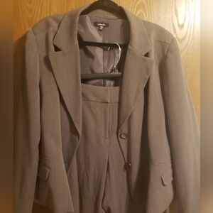2pc Gray Pants Suit